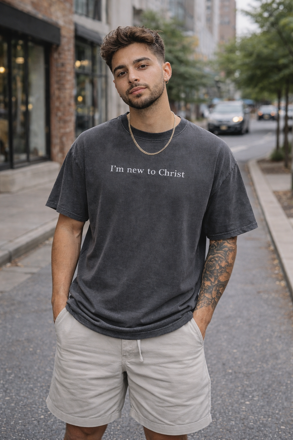 Im New To Christ Faded T-Shirt